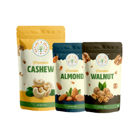 Picture of Nature’s Finest Dry Fruit Trio – Cashew, Almond, Walnut Combo