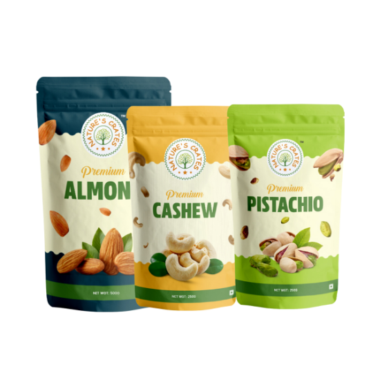 Picture of Premium Nut Trio: 500g Almonds, 250g Cashews & 250g Pistachios