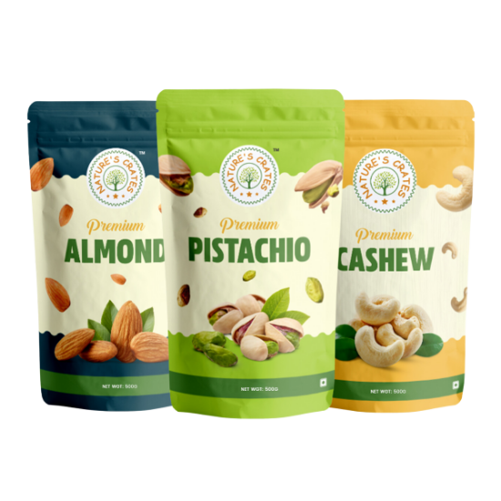 Picture of Gourmet Nut Collection – Almonds,  Cashews & Pistachios ( 500 x 3 )