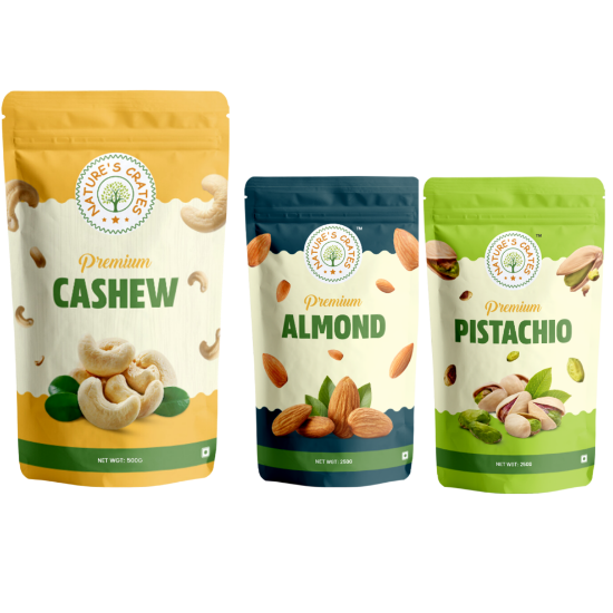 Picture of Premium Dry Fruit Combo | Cashew, Almond, Pistachio | Healthy Snack